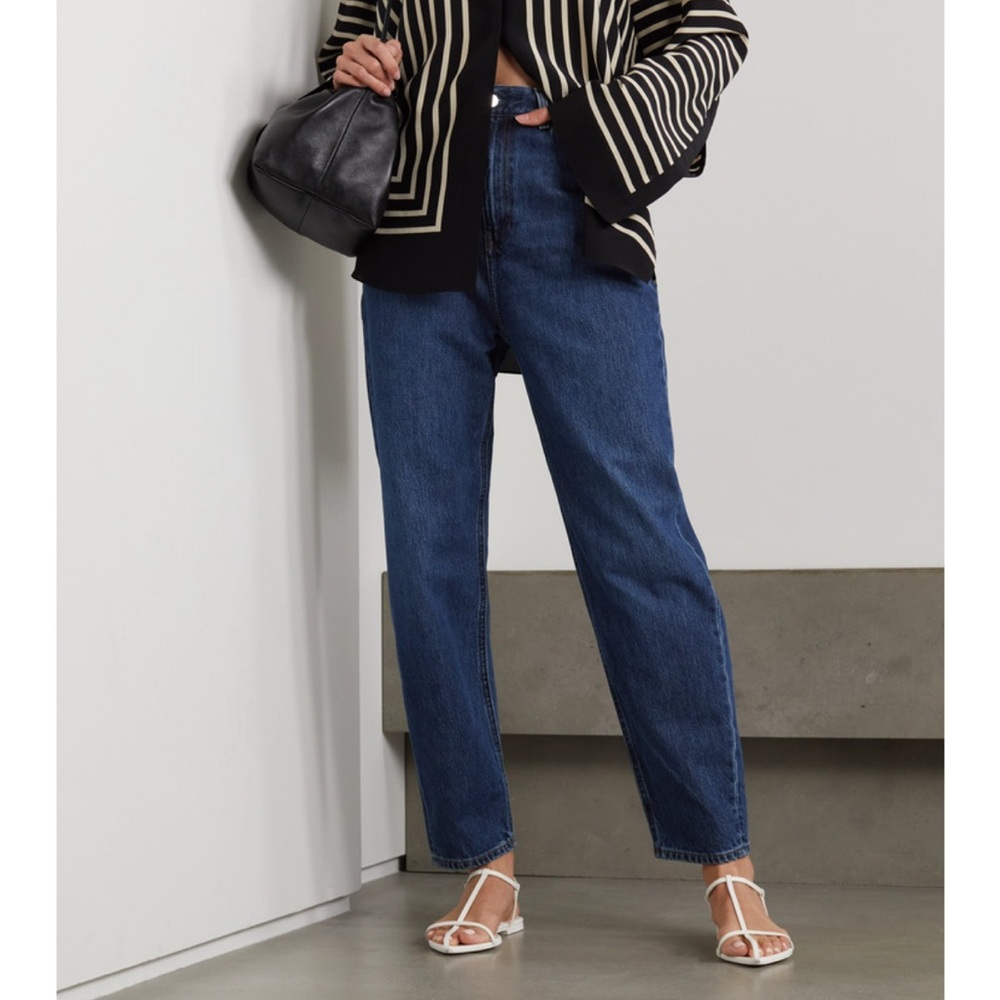 TOTEME high-rise tapered organic jeans